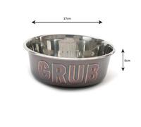 Rosewood Stainless Steel Grub Dog Bowl