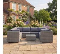 Anglesey - 8 Seat Small U-Shape Modular Set In Grey On Grey