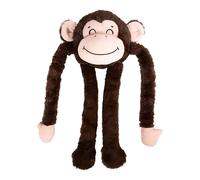 Rosewood Stretch Monkey Dog Toy with Extra-Long Arms - Hidden Squeaker, Interactive Tug-of-War & Fetch, Soft & Cuddly Plush Design for Medium and Large Dogs