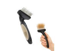 Rosewood Undercoat Comb for Dogs - Size S - Detangling Curry Comb for Long, Thick or Double Fur - Black - Removes Loose Undercoat Gently