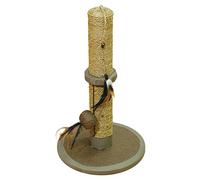 Rosewood Vigo Cat Scratching Post, 41cm Tall, Stylish Seagrass with Hanging Ball Toy & Feathers, Durable & Engaging Scratching Post for Cats