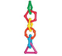 Rosewood Vinyl Parrot Toy Geometric Solid Chain, clear