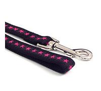 Rosewood Wag-n-Walk Lead Star, 3/4-inch, Black/ Hot Pink