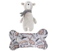 Rosewood Woodland Bone and Bowie Bear Dog Toy Bundle