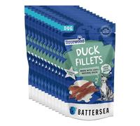 Rosewood x Battersea Duck Fillets Dog Treats - 93% Natural Duck Breast, High Protein, Low Fat, Rawhide-Free Healthy Dog Snacks, Grain-Free Training Treats (Case of 12 Packs)