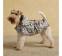 Rosewood x Joules Festival Floral Packaway Dog Jacket, Medium - Lightweight Water-Resistant Coat with Hood, Adjustable Velcro Fastenings, Portable for Travel & Walks