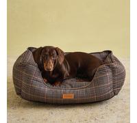 Rosewood x Joules Henson Check Box Bed for Dogs, Small Dog Bed, Padded Sides, Non-Slip Base, Luxury Pet Bed for Small Dogs and Cats