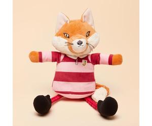 Rosewood x Joules Jonty Rugby Fox Dog Toy - Soft Plush Fox with Rope Legs and Hidden Squeaker, Durable Double-Stitched Seams, Charming Countryside-Inspired Pet Toy