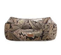 Rosewood x Morris & Co. Acanthus Box Bed for Dogs, Medium Dog Bed, Khaki, Padded Sides, Non-Slip Base, Washable, Luxury William Morris Print