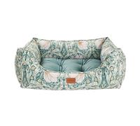 Rosewood x Morris & Co. Pimpernel Square Dog Bed, Medium - Luxury Reversible Pet Bed with Iconic William Morris Floral Print, Soft Washable Cushion, Padded Sides - Stylish Heritage Design