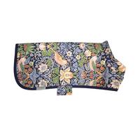 Rosewood x Morris & Co. Strawberry Thief Reversible Dog Coat, Medium - Luxury Lightweight Jacket for Dogs, Adjustable Fit, Stylish Print, Comfortable Pet Coat for Medium Dogs