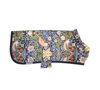 Rosewood x Morris & Co. Strawberry Thief Reversible Dog Coat, Small - Luxury Lightweight Jacket for Dogs, Adjustable Fit, Stylish Print, Comfortable Pet Coat for Small Dogs