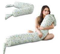 Roseyat Body Pillow Cute Candy-Shaped - Cotton Stuffing with Polyester Cover - Floral Pattern, Removable & Adjustable Zippered Case - for Bed, Sofa, Pregnancy Support