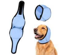 RoseYouth 2PCS No Flap Ear Wraps for Dogs, Dog Ear Muffs Noise Protection, Adjustable Calming Dog Ear Protection (blue-1psc, L (18-24in))