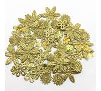 Rosey's Craft Shop Tiny/Mini 100 Mini Flower Embellishments Cardmaking Scrapbooking (Gold)