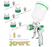 Rosfix Paint Spray Gun HVLP | 4 Nozzles 1.4|2.5mm | 600ml, 1/4", 3|4 Bar
