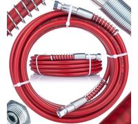 Rosfix Paint Spray Hose 15m | 228 Bar, 1/4 Connection | Steel, Red
