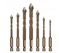 Rosfix Twist Drill Bit Set Glass/Ceramic 3|12mm | Carbide | HEX 1/4"