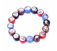 Rosfully 2pcs Our Lady Virgin Mary Crucifix Miraculous Medals Handmade Bracelets Catholic Virgin Mary Saint Benedict Cross Bracelet San Judas Adjustable Bracelet, adjustable, Acrylic, no gemstone
