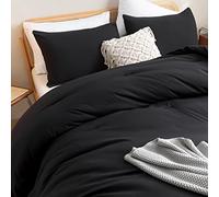 ROSGONIA Comforter Full Size Black for Girls Boys Teens, 3pcs (1 Boho Comforter & 2 Pillowcases), Lightweight Dorm Bedding Soft All Season Bed Set