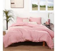 ROSGONIA Full Size Comforter Sets for Girls Boys Teens Pink, 3pcs (1 Boho Comforter & 2 Pillowcases), Lightweight Dorm Bedding Soft All Season Bed Set