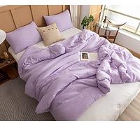 ROSGONIA Lavender Comforter Set Queen, 3pcs(1 Boho Purple Comforter & 2 Pillowcases) All Season Soft Bedding Lightweight Bedspread Blanket Quilt Gifts