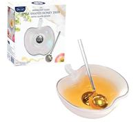 Rosh Hashanah Apple Shaped Plate Honey Dish Set Iridescent Jewish New Year Hostess Party Favors Cooking Serving Kitchen Accessories Holiday Presents Shana Tova Decor Table Decorations Includes Spoon!