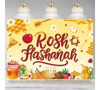Rosh Hashanah Backdrop Jewish New Year Shana Tova Party Honey Pomegranate Photography Background Celebrations Decoration Banne 350x230cm