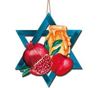 Rosh Hashanah Decorations Rosh Hashanah Wooden Door Sign Jewish New Year Door Decor Wreath Shana Tova Decor Rosh Hashanah Decorations for Home Party
