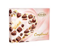 ROSHEN Compliment Assorted Dark Chocolates, Multi Flavors of Sweets, Egg Liquor Flavoured Cream Fine Chocolates 145g - Ukraine (Compliment - Dark Chocolate, 1 Pack)