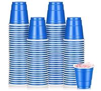 Roshtia 100 Pack 2 oz Halloween Plastic Shot Cups, Mini Disposable Shot Glasses 2 oz Party Cups for Wedding Halloween Thanksgiving Party, Beer Taste Serving, Snacks(Navy Blue)