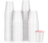 Roshtia 100 Pack 2 Oz Plastic Shot Glasses,White