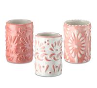 Roshtia 3 Pcs Talavera Shot Glasses Tequila Shot Glasses Ceramic Mexican Drinking Glasses 2 Oz Decorative Shot Glasses with Heavy Base for Bachelorette Party Western Themed Party Fiesta Supplies