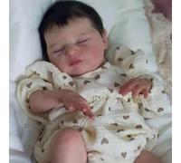 ROSHUAN 18 Inch Reborn Baby Dolls Silicone Full Body Girl Eyes Close Realistic Baby Dolls Real Life Size Sleeping Babies Lifelike Newborn Doll That Look Real Washable Toy