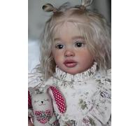 ROSHUAN 26 Inch Real Life Reborn Toddler Dolls Girl Large Size Realistic Reborn Baby Dolls That Look Real Toddler Doll Cloth Body British Style Lifelike Baby Doll Toy