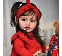 ROSHUAN Large Size Reborn Toddler Dolls Girl 26 Inch Realistic Reborn Baby Dolls Weighted Soft Cloth Body Long Hair That Look Real Lifelike Baby Doll Real Life Toddler Doll