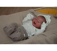 ROSHUAN Newborn Crying Baby Dolls 19 inch Lifelike Reborn Baby Dolls First Crying Preemie Bebe Soft Weighted Realistic Newborn Baby Dolls with Cloth Body