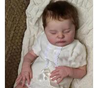 ROSHUAN Real Life Reborn Baby Dolls Silicone Full Body Vinyl Girl - 20 Inch Realistic Baby Dolls Rooted Hair Lifelike That Look Real Newborn Sleeping Babies Doll For Kids