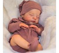 ROSHUAN Realistic Reborn Baby Dolls Girl - 18 Inch Eyes Close Lifelike Newborn Baby Doll With Soft Cloth Body, That Look Real Life Sleeping Babies Dolls Toy For Kids Gifts