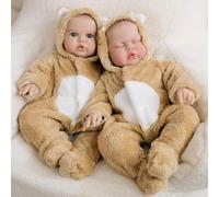 ROSHUAN Realistic Reborn Baby Dolls Twins Pickle 19 Inch Real Life Baby Doll That Look Real With Soft Cloth Body Lifelike Newborn Babies Twins Dolls Birthday Gifts For Kids