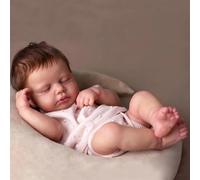 ROSHUAN Reborn Baby Dolls Silicone Full Body Vinyl 20 Inch Realistic Baby Doll Girl Rooted Hair Eyes Close That Look Real Lifelike Newborn Babies Dolls Toy For Kids