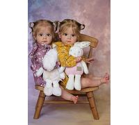 ROSHUAN Reborn Toddler Dolls - 24 inch Twins, Lifelike Realistic Baby Dolls That Look Like Real Life Babies