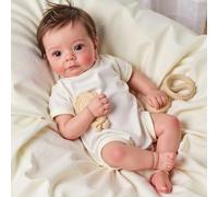 ROSHUAN That Look Real Reborn Baby Dolls Silicone Full Body Vinyl 19 Inch Real Life Baby Dolls Boy Rooted Hair Realistic Lifelike Newborn Babies Doll Toy For Kids Gifts