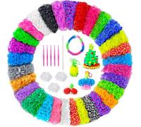 ROSHUKG 6000 Loom Bands Refill Kit, 30 Colours Rubber Band Making Kit for Kids Weaving DIY Crafting Gift