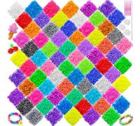 ROSHUKG 7300 Loom Bands Refill Kit in 70 Colours Rubber Band, Bracelet Rubber Band Making Kit Birthday Gift for Kids Boys Girls