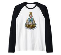 Rosicrucian Rose Croix Pelican INRI Symbol Raglan Baseball Tee