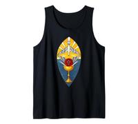 Rosicrucian Seal of the Grail Rose Cross Tank Top