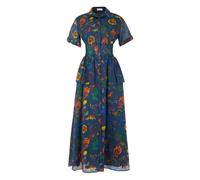 Rosie Assoulin Boogie Woogie Bugle Boy floral printed midi dress - Blue 2-4-6-16