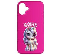 Rosie Cute Unicorn Design for Girls Name Rosie Case for iPhone 16 Plus
