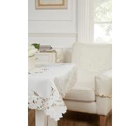 Emma Barclay Rosie Embroidered Table Runner in Cream - 16x36 (40x91cm)